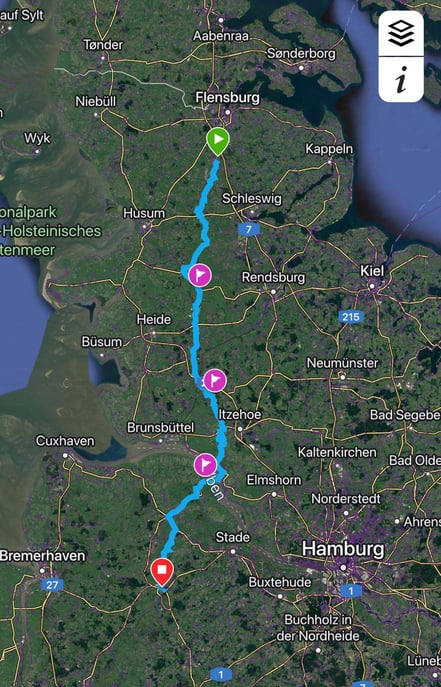 9 July route