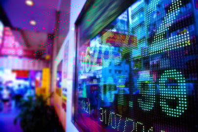 Cloud-managed digital signage displaying dynamic content